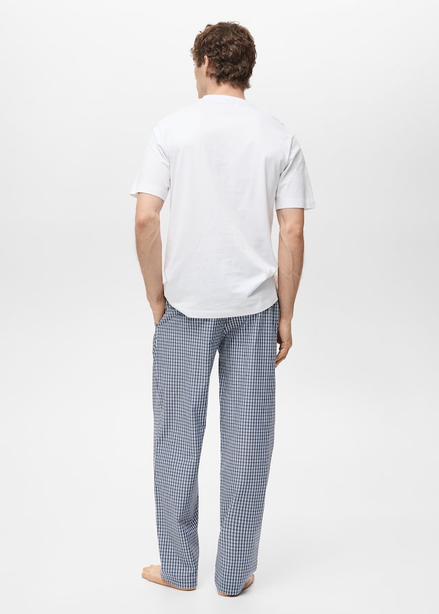 Mango Pack kombinierter Pyjama aus 100 % Baumwolle mit Karomuster Kostenloser Versand