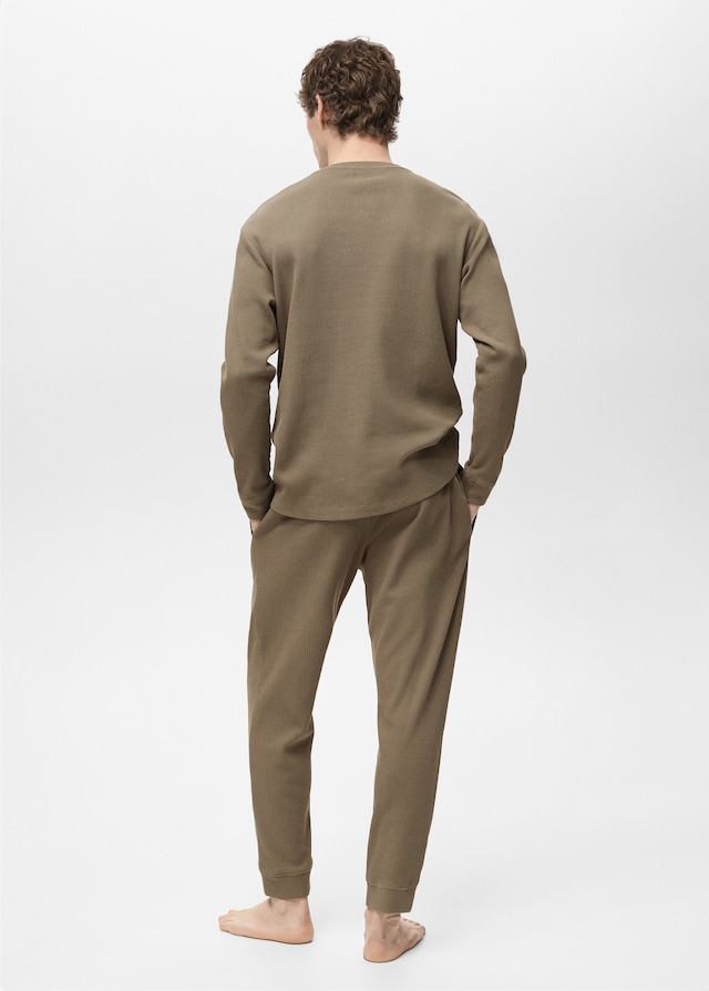 Mango Pack mit strukturiertem Baumwoll-Pyjama Limitierter Zeitrabatt