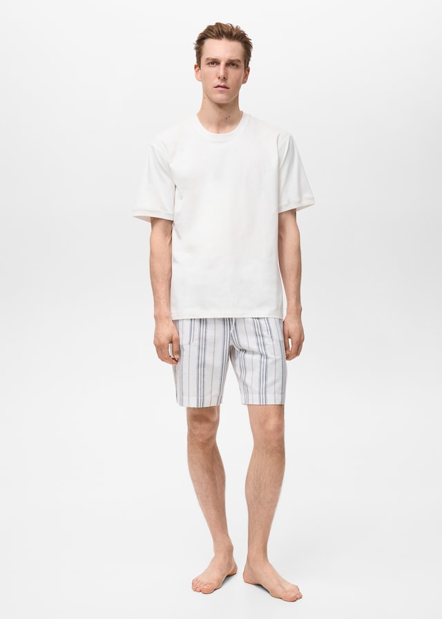Mango Pack mit kurzem Pyjama aus 100 % Baumwolle Fabrik Onlineshop