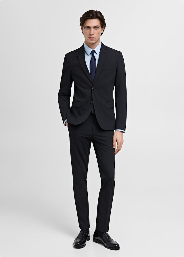 Mango Slim Fit-Anzugshemd aus Baumwolle Neueste Mode