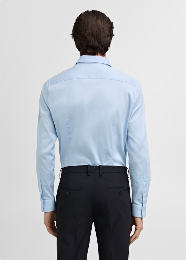 Mango Slim Fit-Anzugshemd aus Baumwolle Neueste Mode
