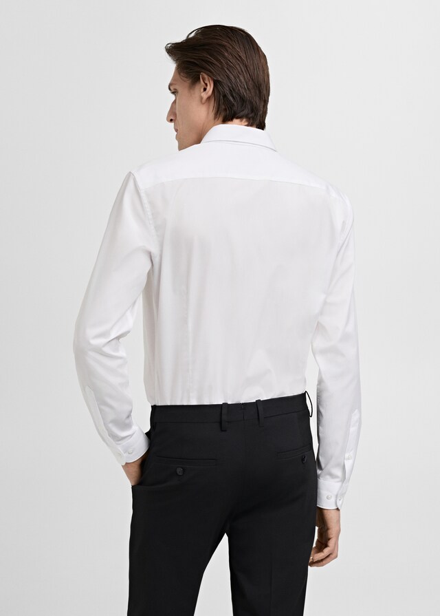 Mango Slim Fit-Oberhemd aus Baumwoll-Popeline Online Outlet