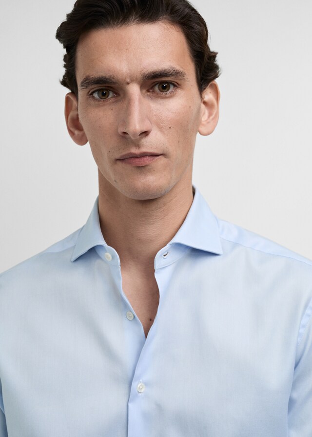 Mango Slim Fit-Oberhemd aus Baumwoll-Popeline Zeitlich begrenztes Angebot