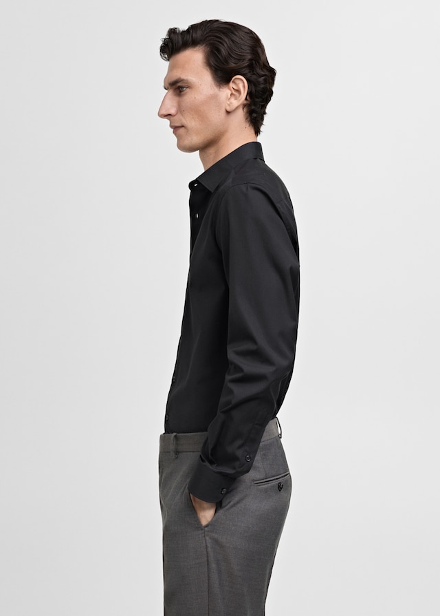 Mango Slim Fit-Oberhemd aus Baumwoll-Popeline Exklusive Angebote