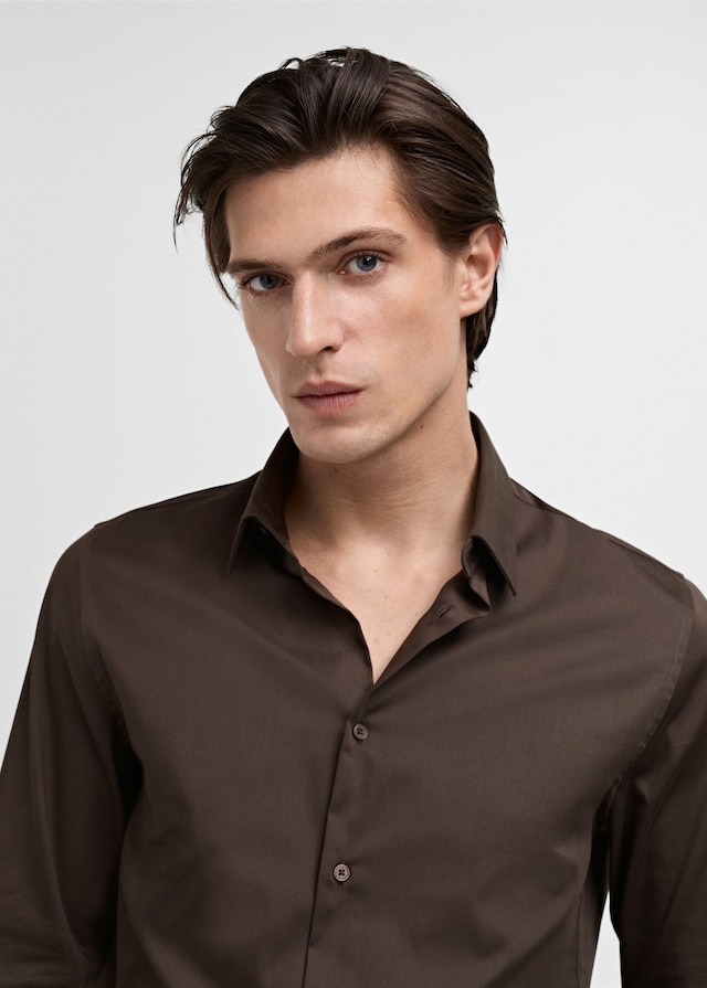 Mango Super Slim Fit-Anzugshemd aus Baumwoll-Stretch Neuheiten