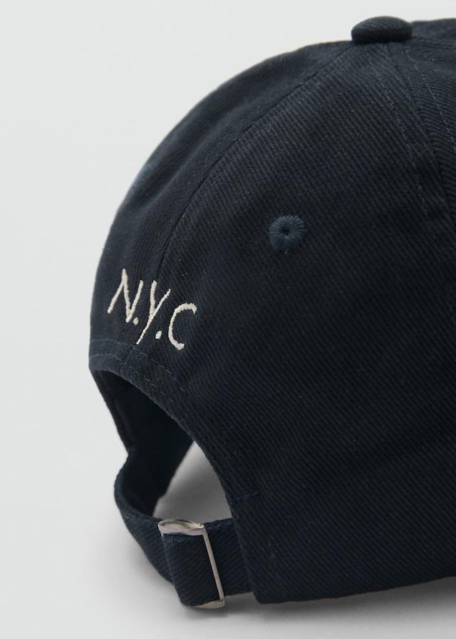 Mango Bestickte Canvas-Kappe Kostenloser Versand