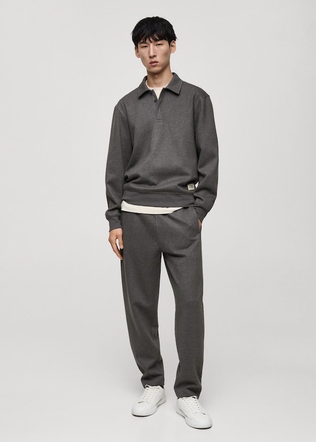Mango Jogger Pants aus Baumwolle mit Stickdetail Jubiläumsangebot