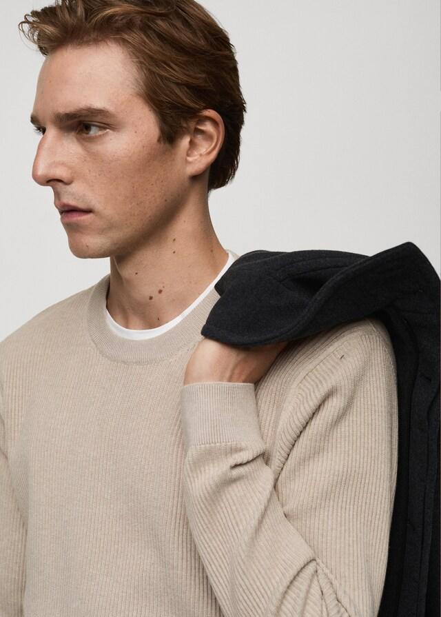 Mango Rippstrickpullover aus Baumwolle Heißer Verkauf