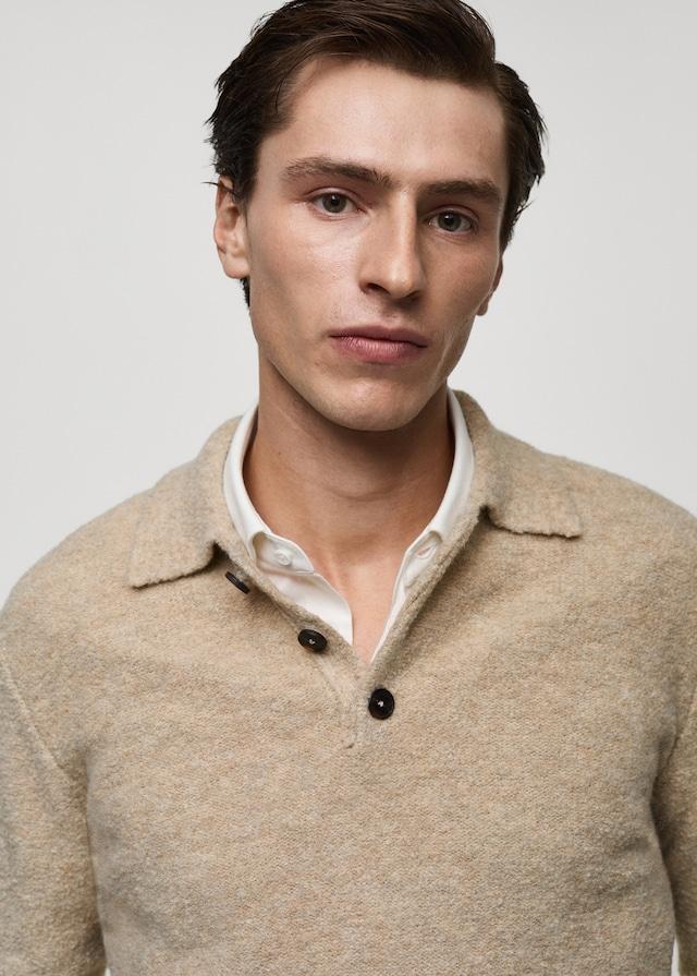 Mango Strick-Poloshirt mit Mini-Bouclé Exklusive Angebote
