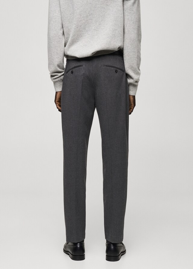 Mango Slim-Fit-Flanellhose Große Rabatte