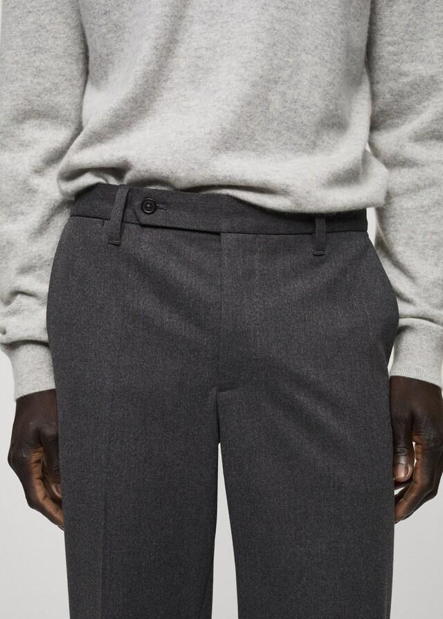 Mango Slim-Fit-Flanellhose Große Rabatte