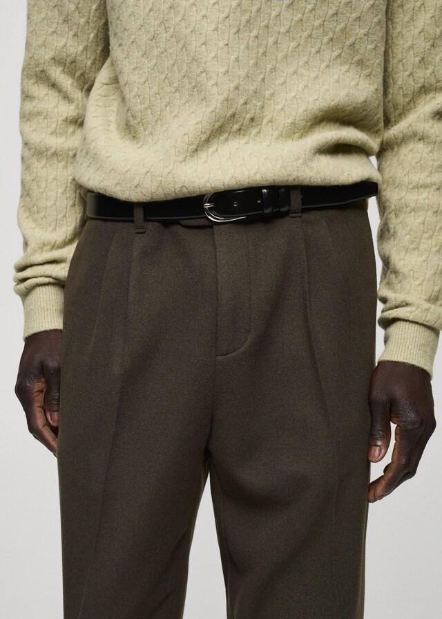 Mango Bundfaltenhose aus Wollflanell Saisonale Angebote