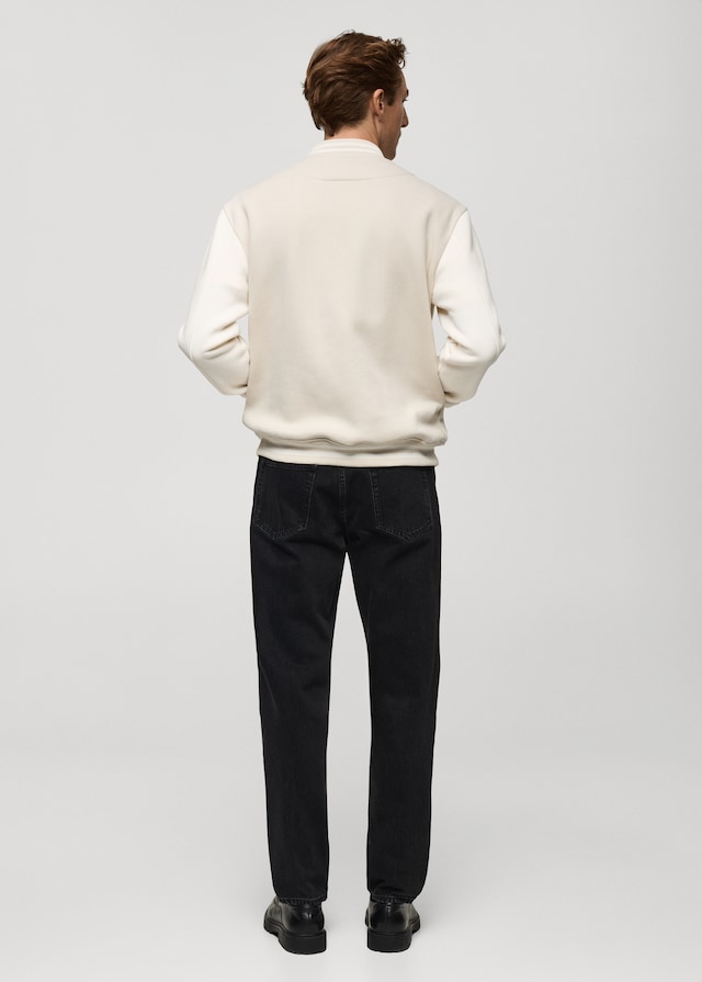 Mango Baumwoll-Bomberjacke aus Baumwolle mit Kontrastdesign Sonderangebote