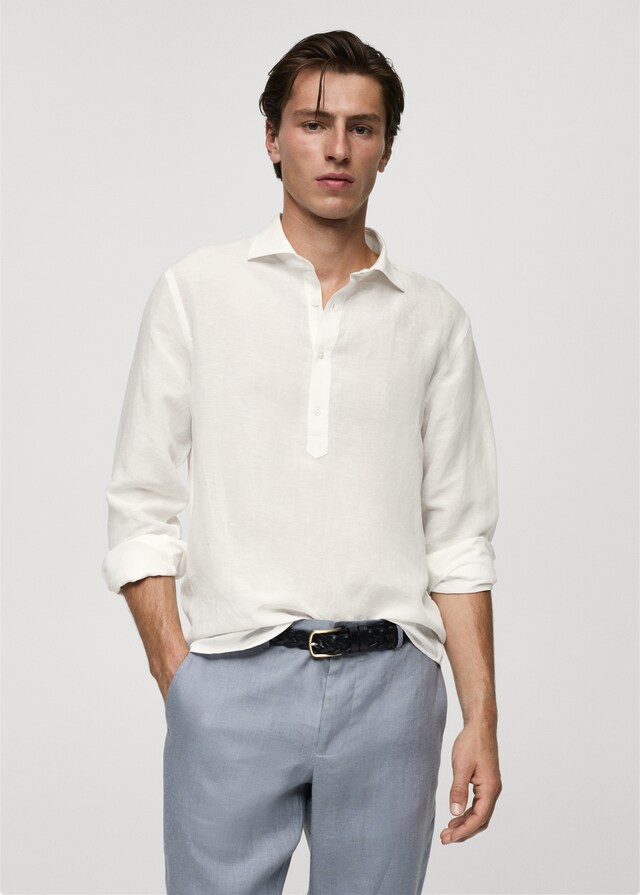 Mango Relaxed-Fit-Hemd aus Leinen mit Tencel Wochenangebot