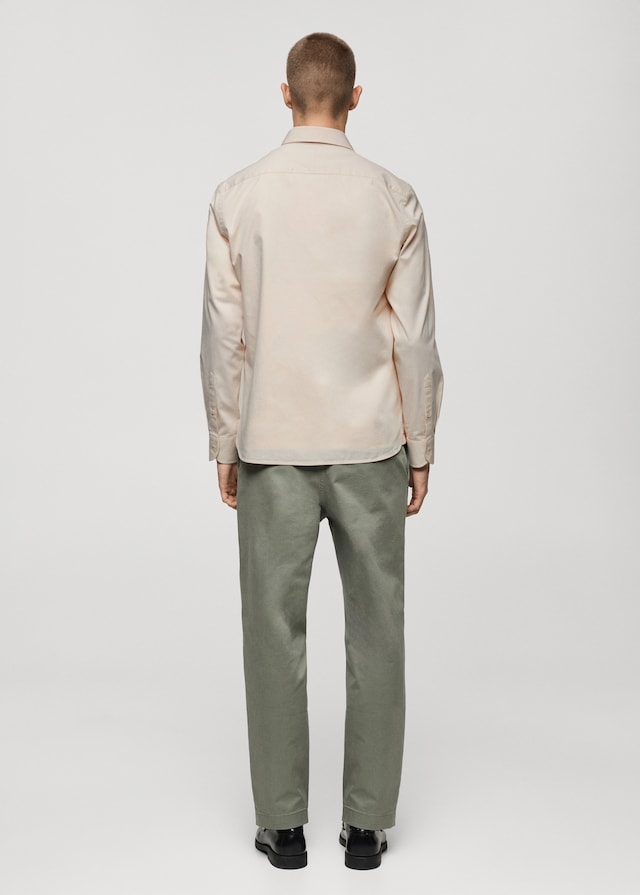 Mango Overshirt aus Baumwoll-Twill mit Taschen Kostenlose Rückgabe
