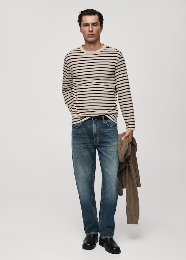 Mango Gestreiftes T-Shirt aus 100 % Baumwolle Bis zu 50% Rabatt