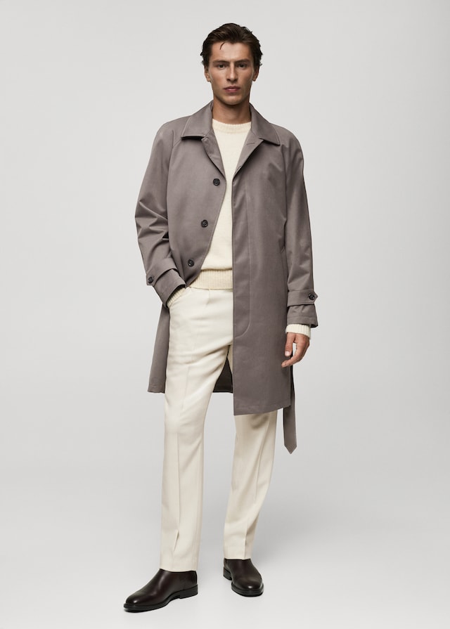 Mango Trenchcoat mit Gürtel und mattiertem Finish Discount Store für neue Produkte