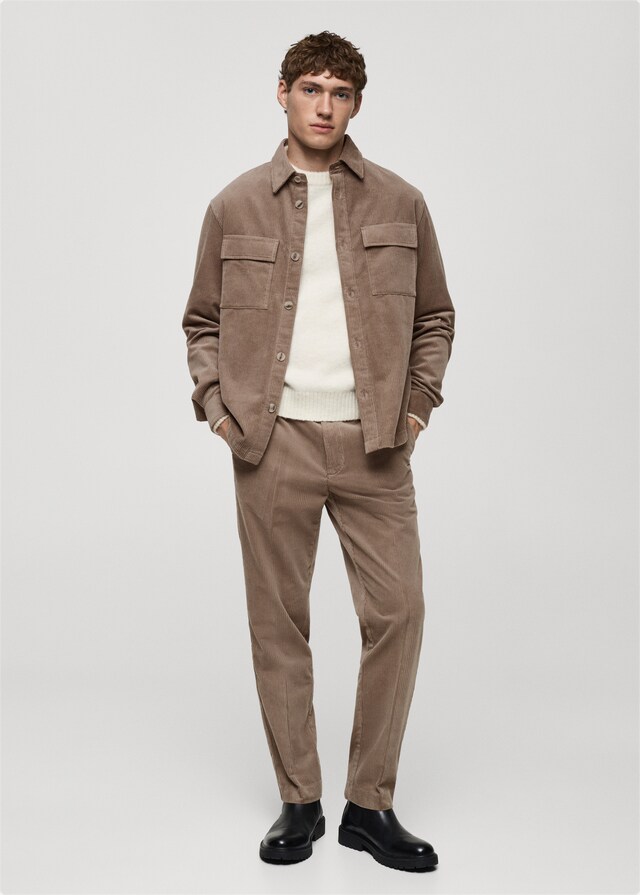 Mango Cord-Overshirt mit Taschen Clearance-Verkauf