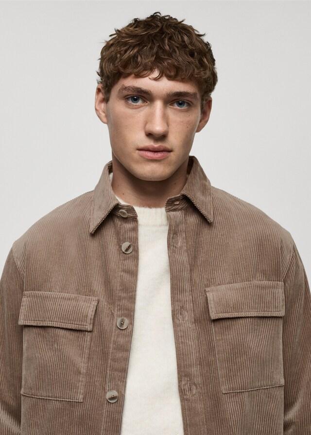 Mango Cord-Overshirt mit Taschen Clearance-Verkauf