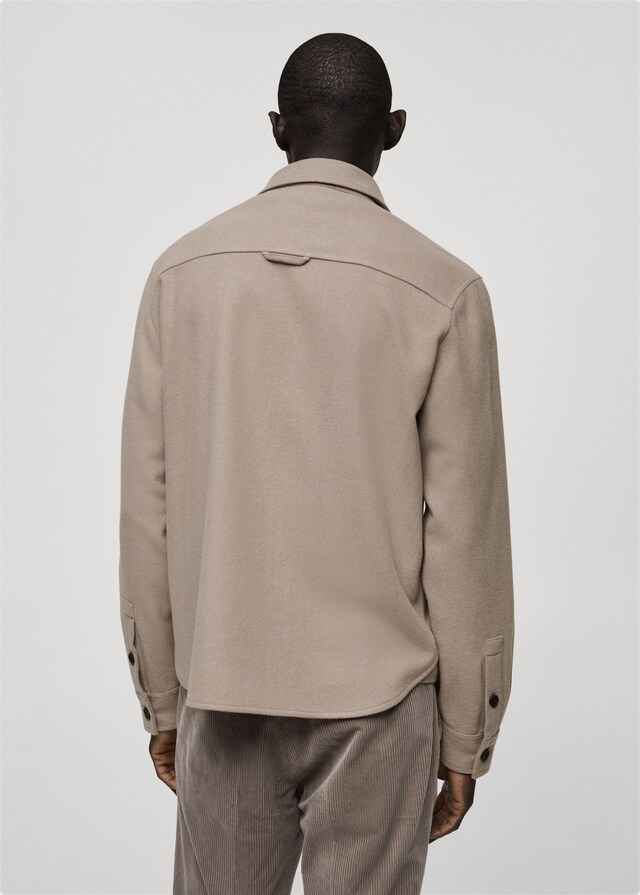 Mango Flanell-Overshirt aus Wollgemisch Kostenloser Versand international