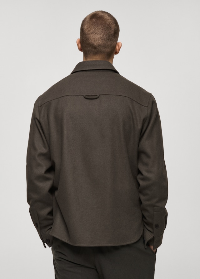 Mango Flanell-Overshirt aus Wollgemisch Fabrikladen