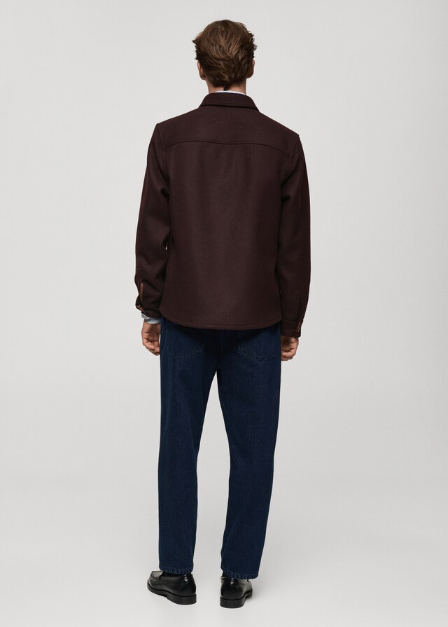 Mango Wollflanell-Overshirt mit Taschen Begrenzt auf 3 Tage