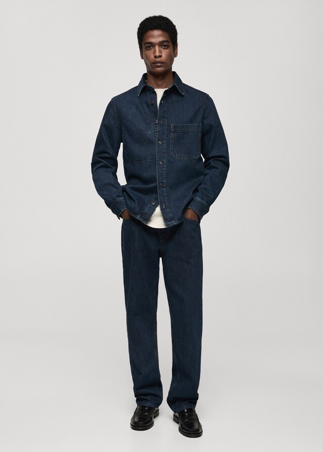 Mango Regular-Fit-Overshirt aus Jeans Black Friday Preise
