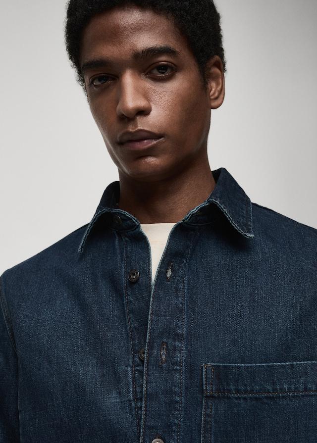 Mango Regular-Fit-Overshirt aus Jeans Black Friday Preise