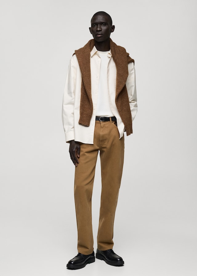 Mango Straight-Fit-Baumwollhose Rabatte dieses Monats