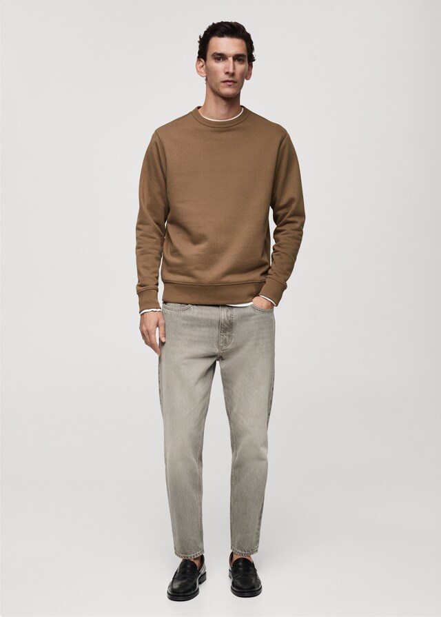Mango Regular-Fit-Sweatshirt aus Baumwolle Auslauf