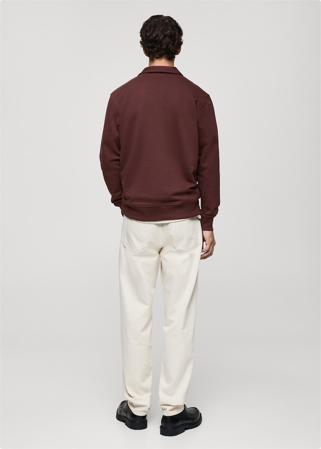 Mango Regular-Fit-Polo-Sweatshirt aus Baumwolle Verkauf