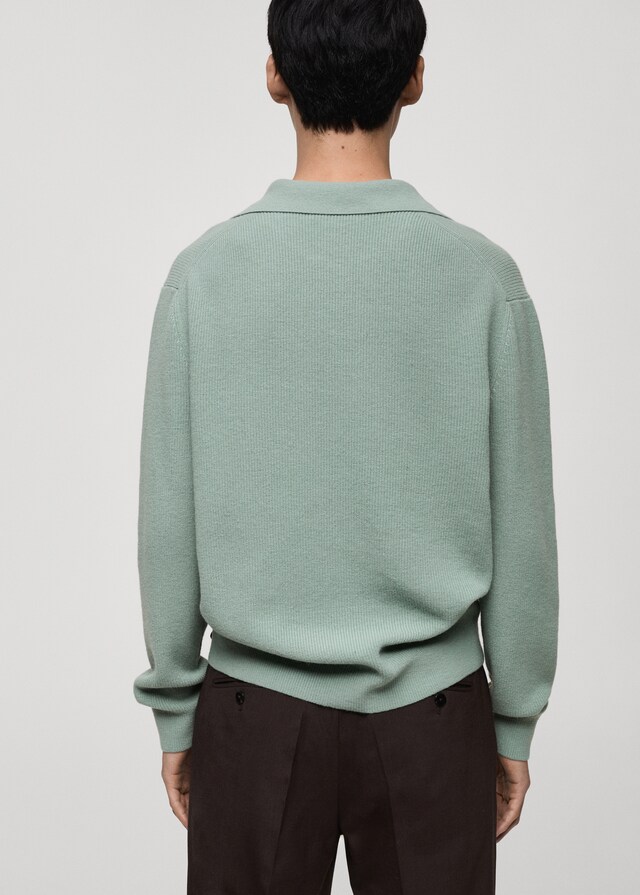 Mango Polo-Stricksweatshirt aus Wollgemisch Angebote