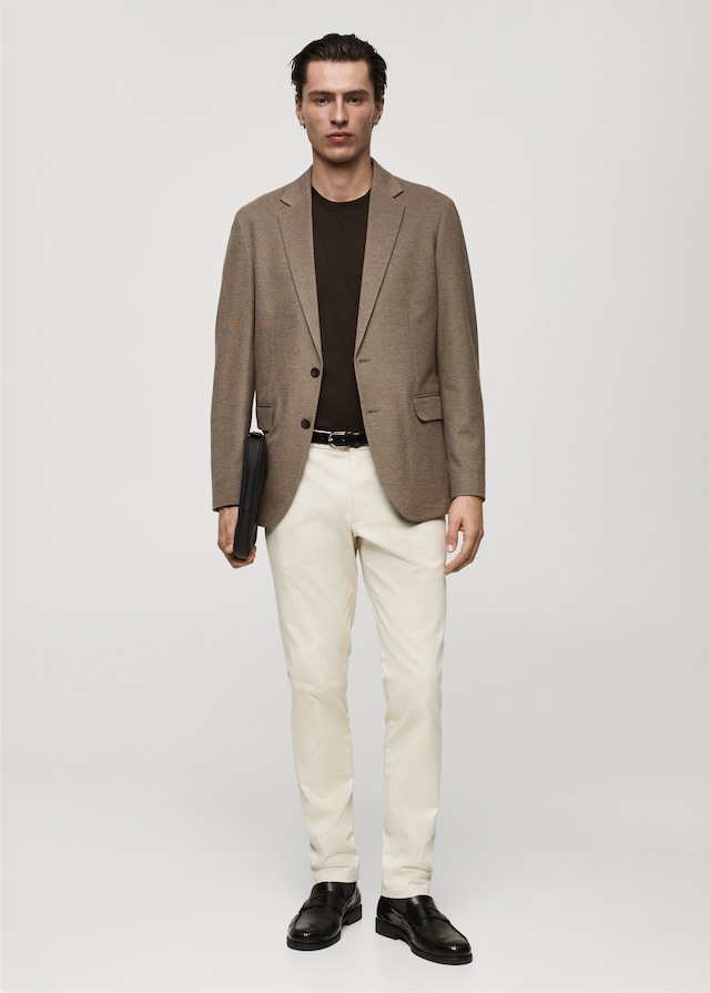 Mango Slim Fit-Blazer aus Baumwolle im Angebot