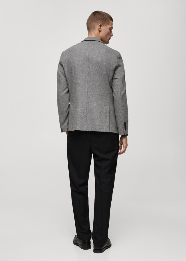 Mango Slim Fit-Wollblazer mit Hahnentrittmuster Günstiger Verkauf