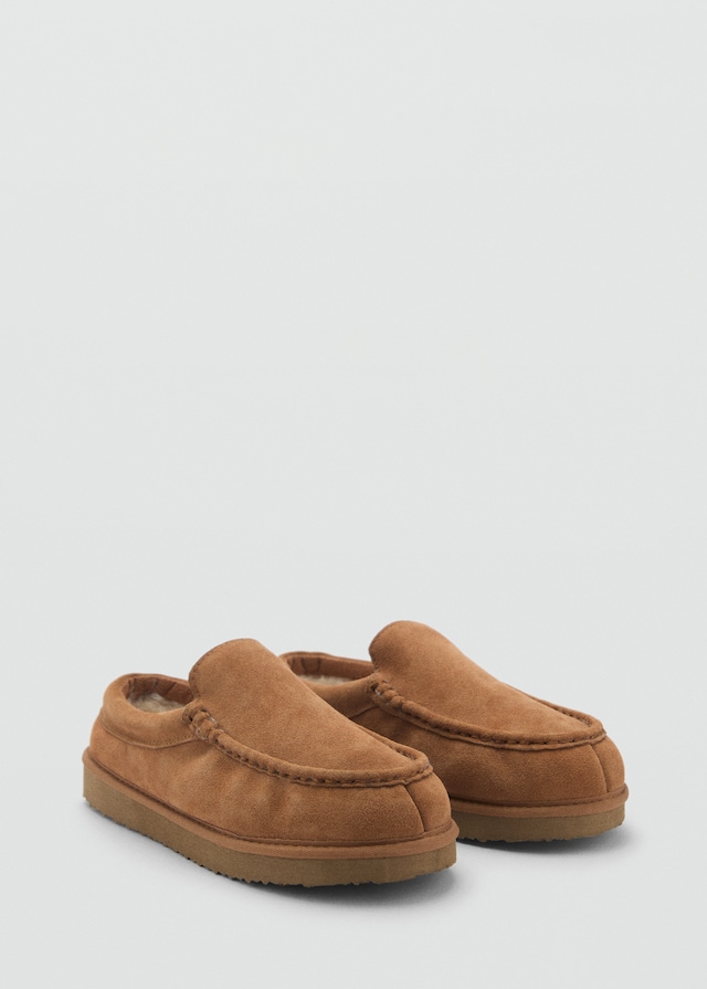 Mango Wildleder-Clogs mit Plüsch-Innenfutter Fabrikpreis