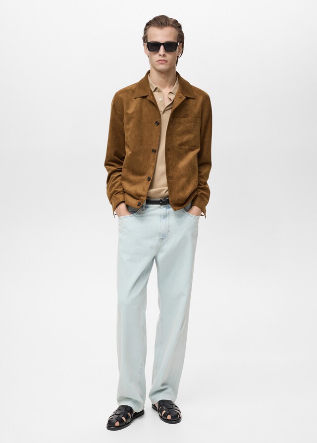 Mango Overshirt mit Wildleder-Effekt Sonderangebot