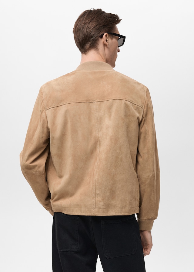 Mango Bomberjacke aus Wildleder Günstig kaufen