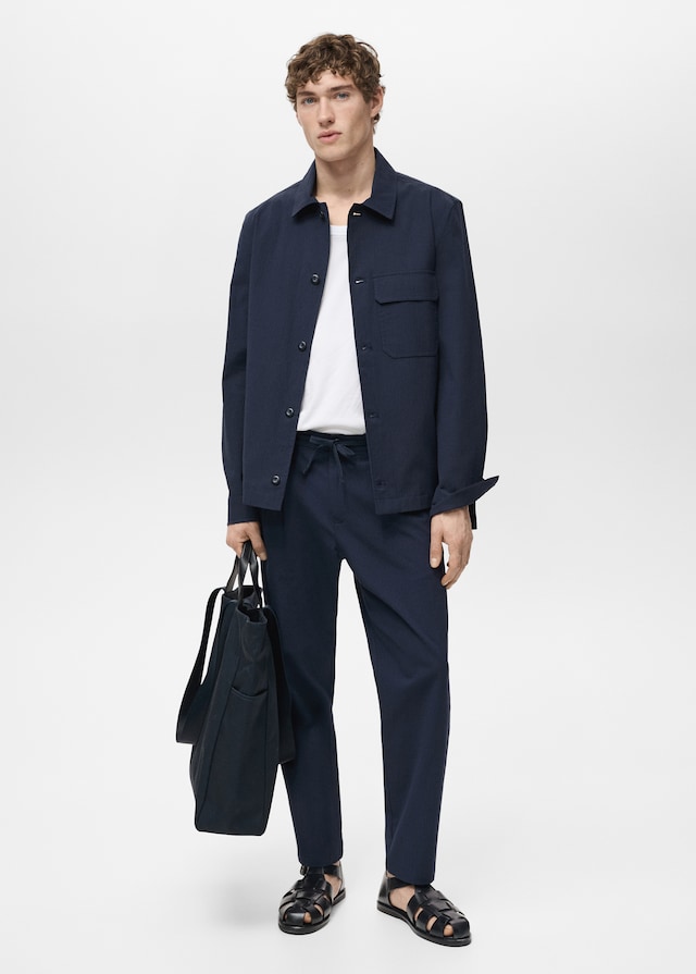 Mango Jacke aus Baumwoll-Seersucker Black Friday