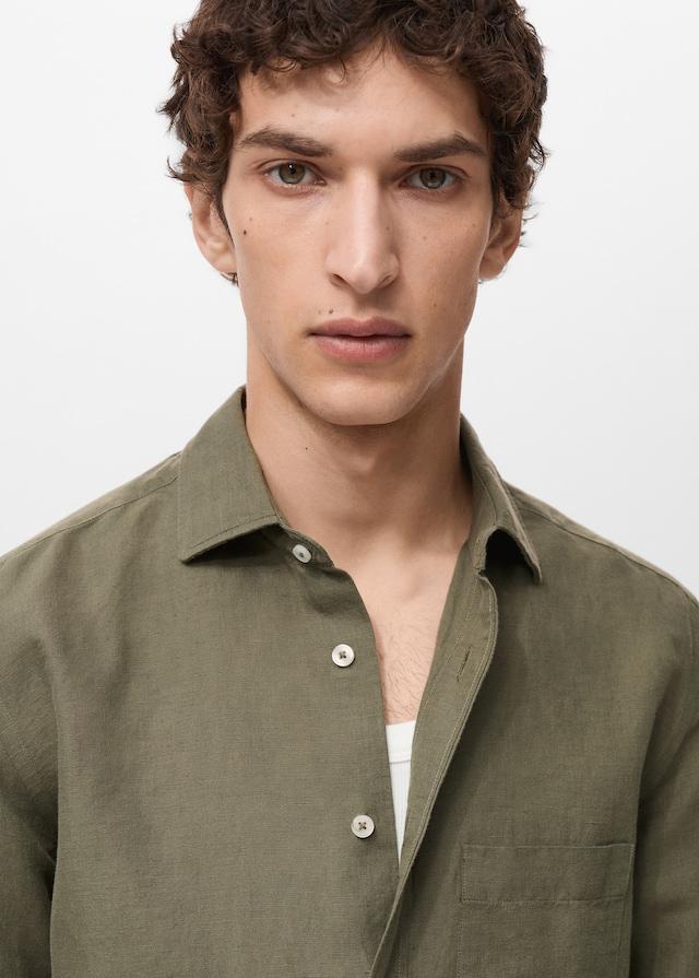 Mango Classic-Fit-Leinenhemd Vatertagsangebot
