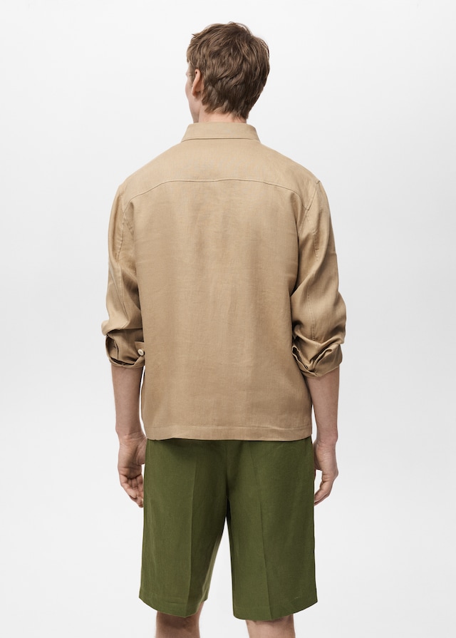 Mango Jacke aus 100 % Leinen mit Taschen Valentinstagsangebot