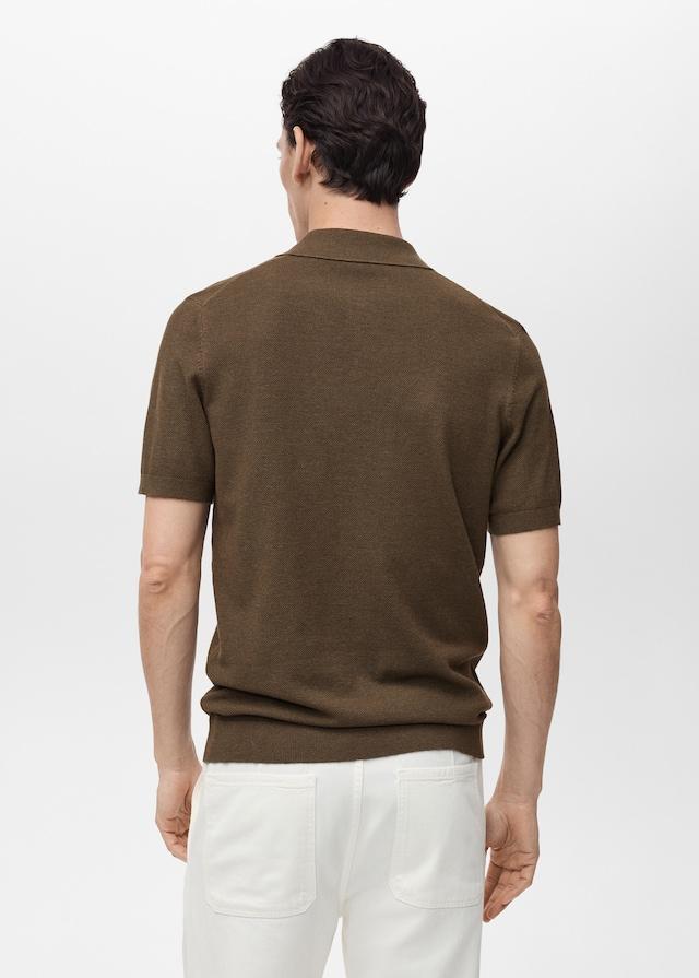 Mango Slim-Fit-Strick-T-Shirt mit Struktur Lagerräumung