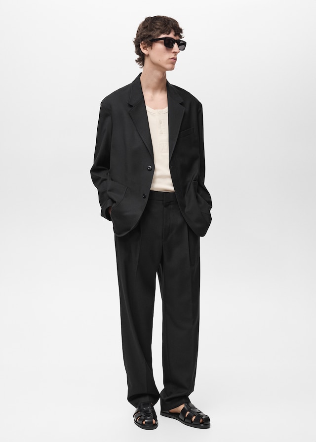 Mango Relaxed-Fit-Anzughose mit Bundfalten Riesige Ersparnisse