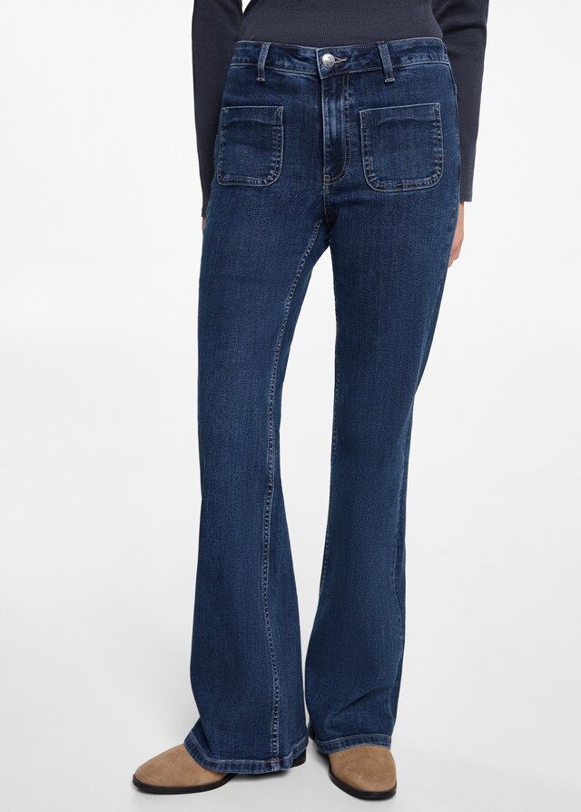 Mango Flared Jeans mit Taschen VIP-Rabatte