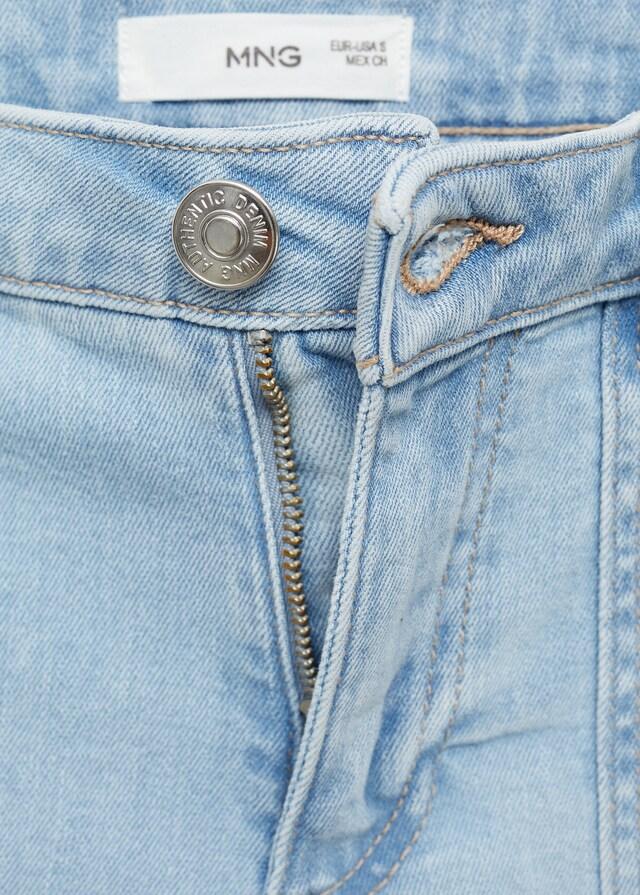 Mango Wideleg-Jeans mit ausgefranstem Saum Tiefpreis