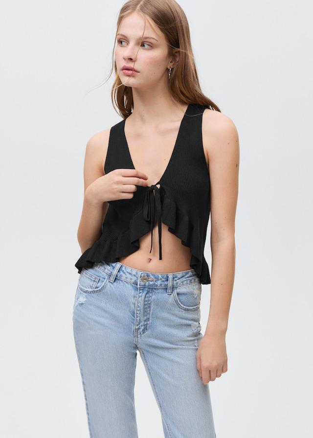 Mango Flared Jeans mit Zierrissen Begrenzte Freigabe