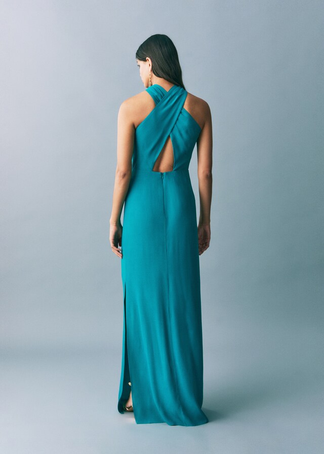 Mango Langes Neckholderkleid Zeitbegrenzte Promotion