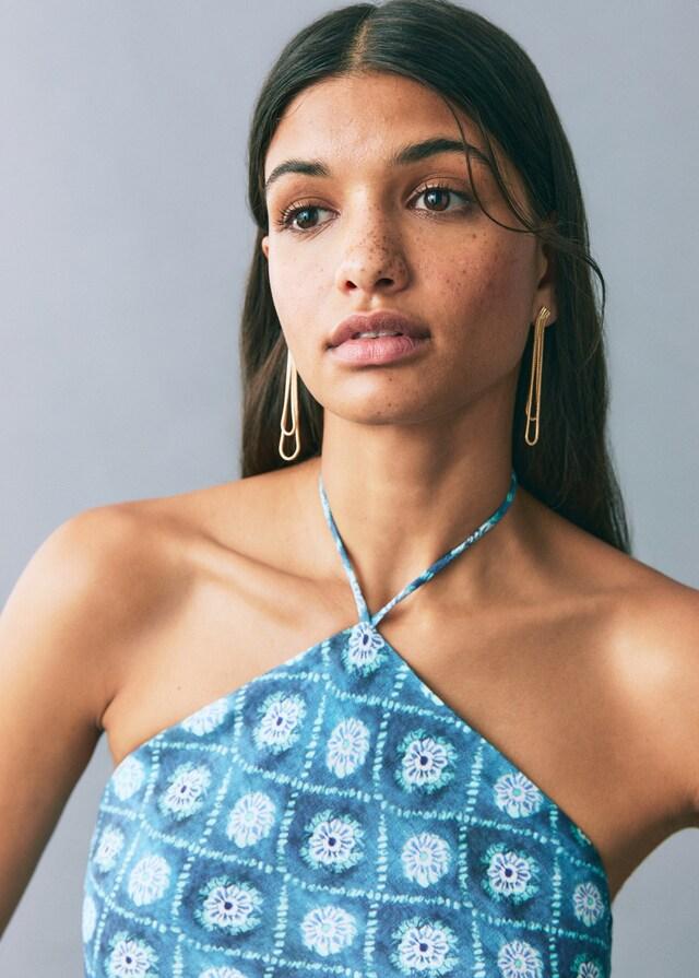 Mango Kleid mit Halfterkragen Bis zu 60% Rabatt