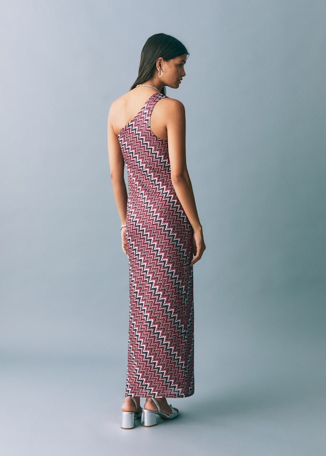 Mango Zickzack-Lurexkleid Nur für heute