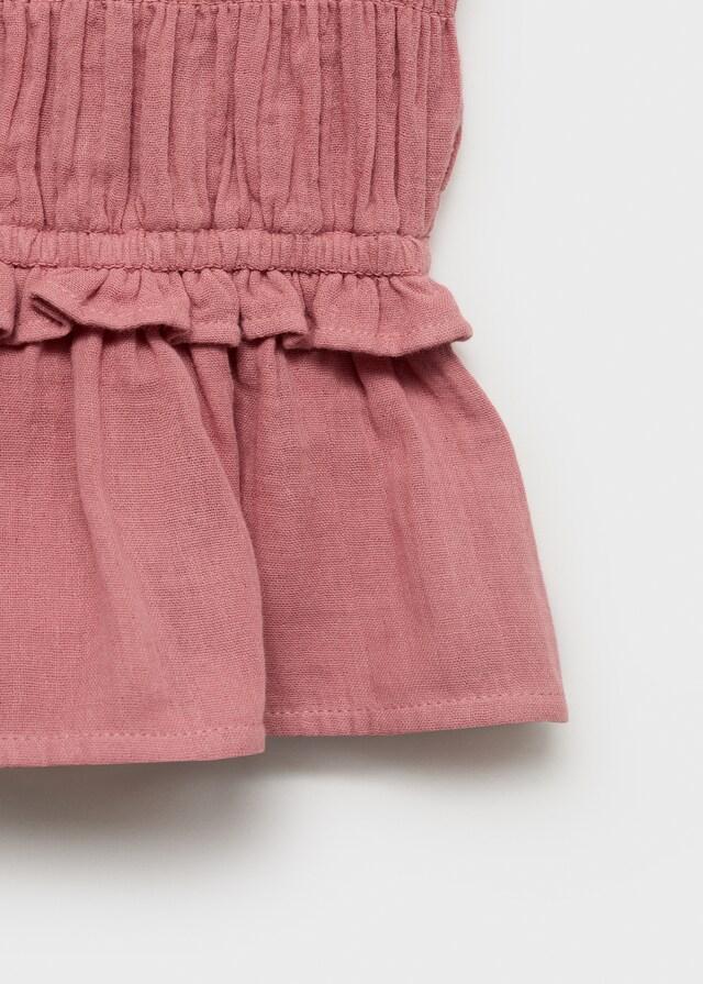 Mango Geraffte Rüschenbluse Clearance-Verkauf