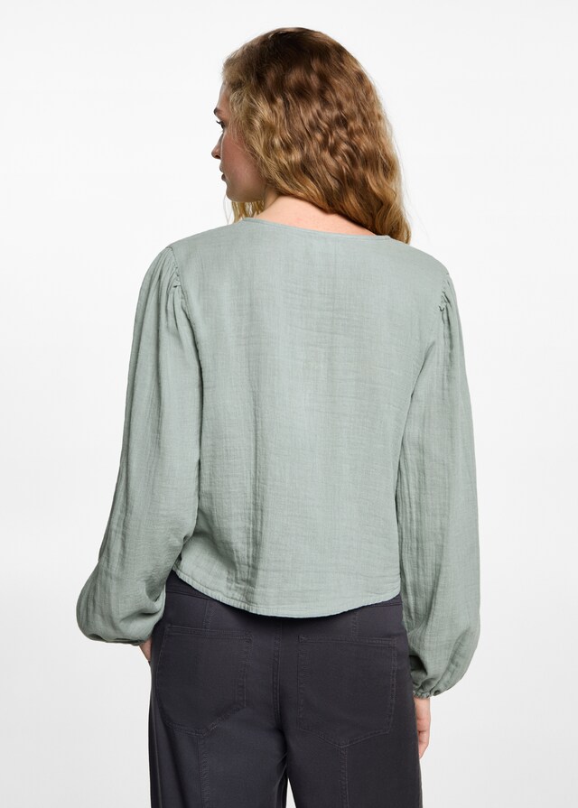 Mango Bluse mit V-Ausschnitt Fabrikladen